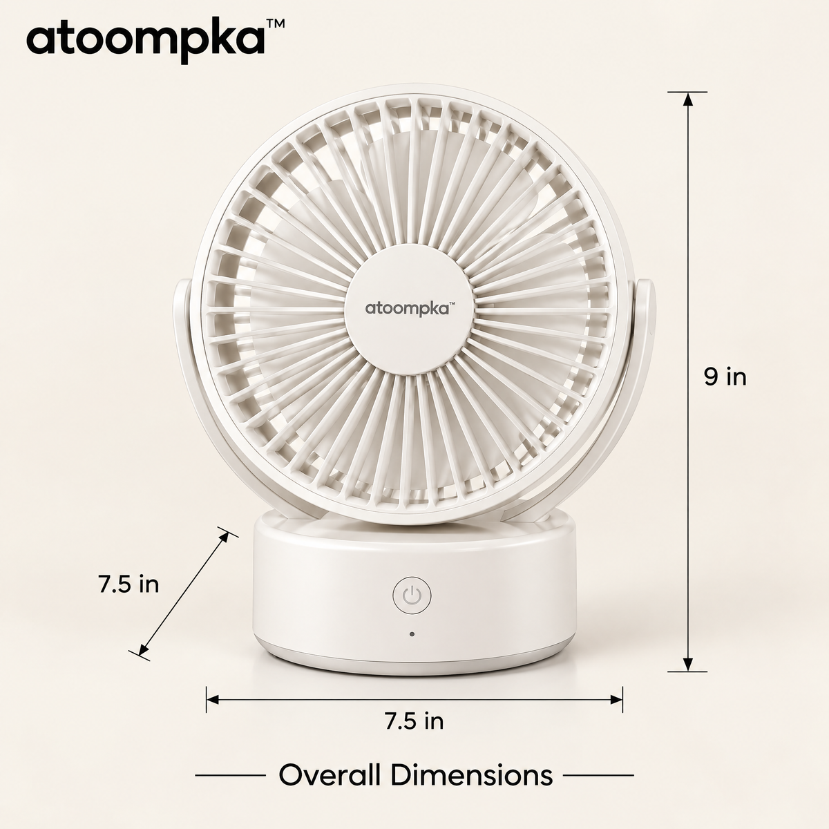 atoompka™ Silent Desk Fan